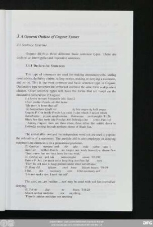 3. A General Outline of Gagauz Syntax
