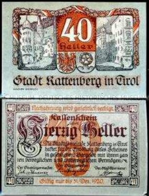 Rattenberg, Tirol 40 Heller