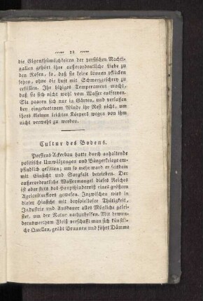 Cultur des Bodens.