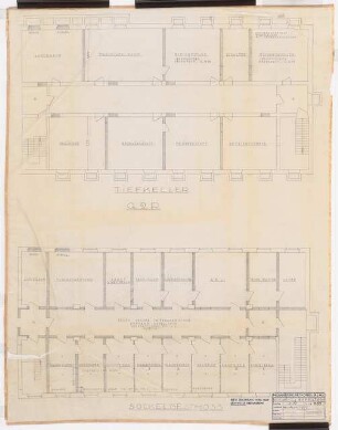 Reichsluftfahrtministerium, Berlin: Teilgrundrisse Q2R (KG/Sockelgeschoss) 1:50