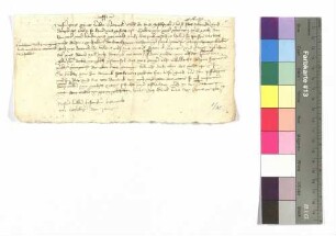 Brief Graf Kraft von Hohenlohe an Horneck von Hornberg.