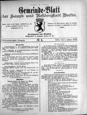1906,1: No. 1, 7. Januar 1906