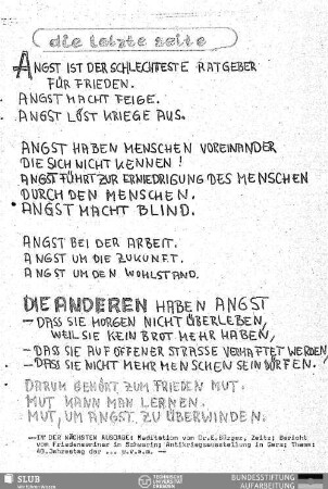 Die letzte Seite