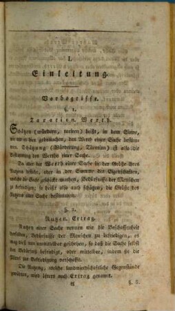 Versuch einer Anleitung zu Fertigung der Ertrags-Anschläge über Landgüter besonders über Domainen, als Regulativ für das Verfahren bei Veranschlagung dieser Güter und als Instruction für Anschlags-Commissarien. [1]