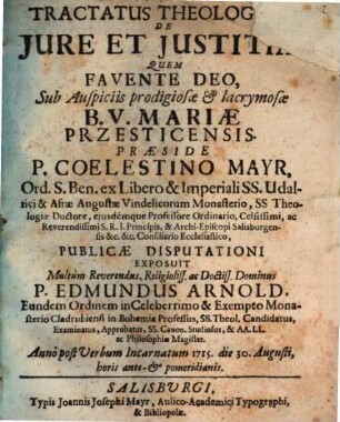 Tractatus theologicus de iure et iustitia