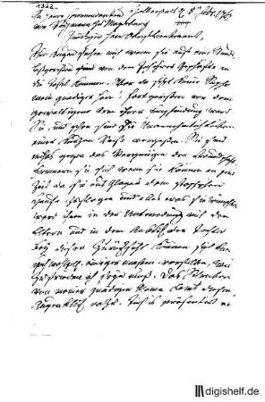 1322: Brief von Anna Louisa Karsch an ... Kommandant zu Magdeburg Reichmann