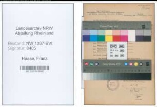 Entnazifizierung Franz Haase , geb. 06.03.1895 (Beamter)