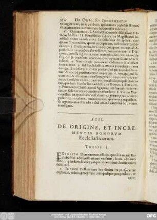 XXII. De Origine, Et Incrementis Bonorum Ecclesiasticorum.