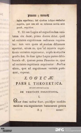 Pars. I. Theoretica.
