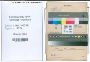 Entnazifizierung Karl Kriebel , geb. 17.04.1909 (Stadtinspektor)