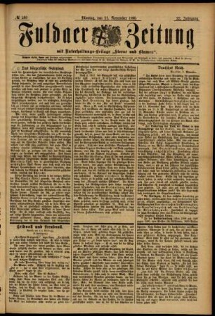 Ausgabe vom Montag, den 11. November 1895.