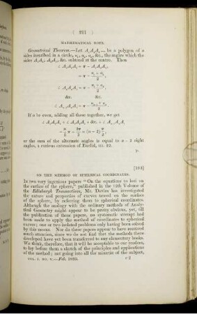 On the method of spherical coordinates.