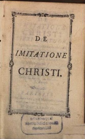 De Imitatione Christi