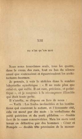 XIII Tu n'es qu'un mot
