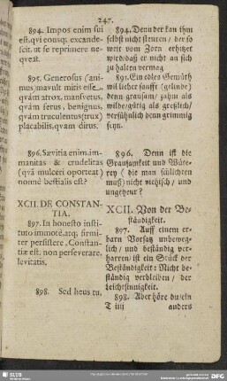XCII. De Constantia