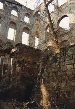 Dresden-Altstadt. Wiederaufbau des Taschenbergpalais, aufgenommen 1993