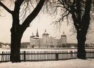 Schloss Moritzburg, Ansicht von Südwesten im Winter