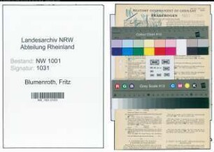 Entnazifizierung Fritz Blumenroth, geb. 14.07.1912 (Krankenkassenangest.)