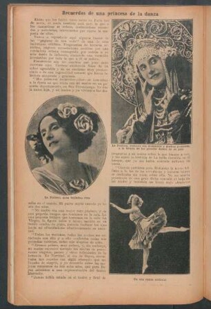 Recuerdos de una princesa de la danza