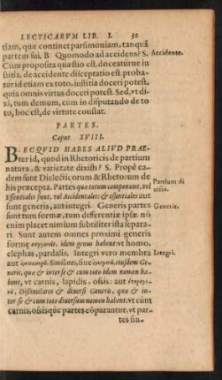 Partes. Caput XVIII.