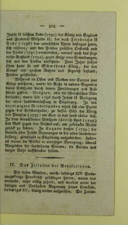 IV. Das Zeitalter der Revolutionen