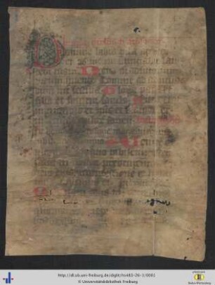 Lateinisches Stundenbuch, Fragment