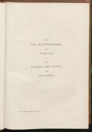 LIX. Fra Bartolommeo. Von Hermann Lücke.