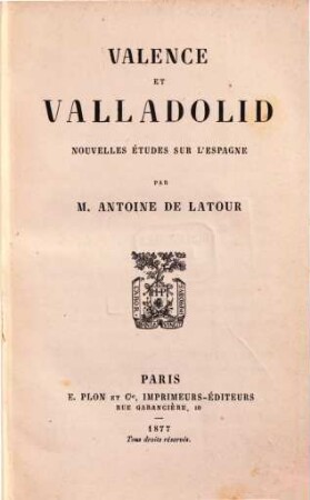 Valence et Valladolid : nouvelles études sur l'Espagne