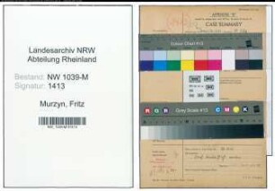 Entnazifizierung Fritz Murzyn , geb. 00.00.0000 (Polizist)