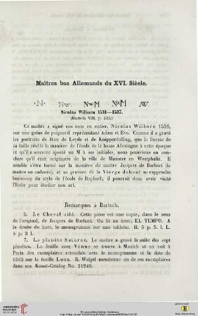 Maîtres bas Allemands du XVI. Siècle