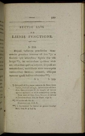 Sectio XXVI. De Lienis Functione