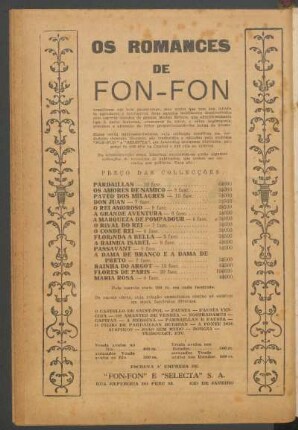 Os romances de Fon-Fon