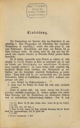 Anleitung zur Prozesspraxis : nach der Civilprozessordnung vom 30. Januar 1877 in Beispielen an Rechtsfällen