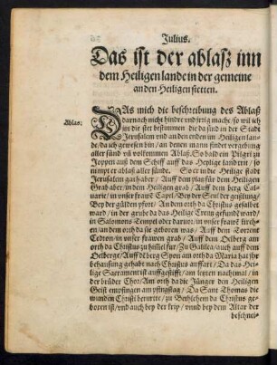 Das ist der ablaß inn dem Heiligen lande in der gemeine an den Heiligen stetten.