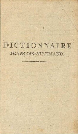 Dictionnaire François-Allemand