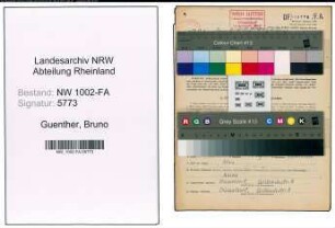 Entnazifizierung Bruno Guenther, geb. 31.05.1913 (Prokurist)