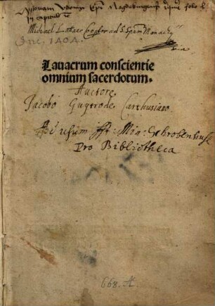 Lavacrum conscientiae omnium sacerdotum