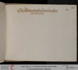>Fur allerhanndt gebrechenn der adern oder Neruenn< (nur Überschrift)