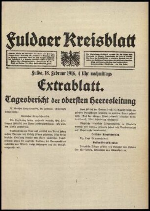 Ausgabe vom Freitag, den 18. Februar 1916.
