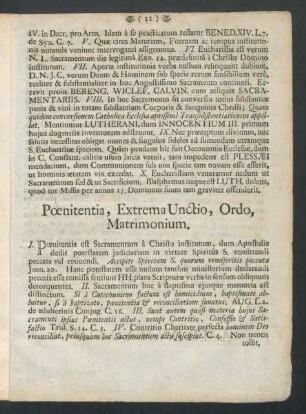 Poenitentia, Extrema Unctio, Ordo, Matrimonium