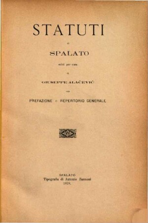 Statuti di Spalato