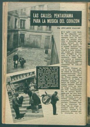 Las calles: pentagrama para la música del corazón