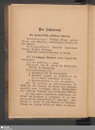 Der Lehrberuf