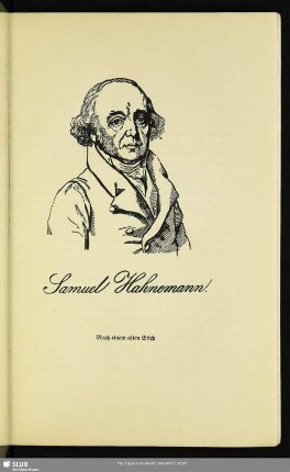 Samuel Hahnemann. Nach einem alten Stich