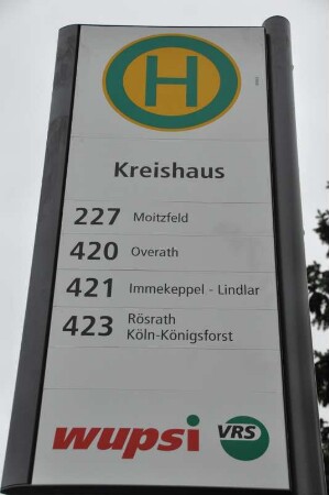 Schild Bushaltestelle Kreishaus