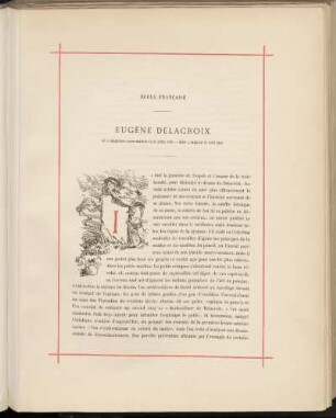 Eugène Delacroix. Né a Chareton-Saint-Maurice le 26 avril 1799. - Mort a Paris le 13 aout 1863
