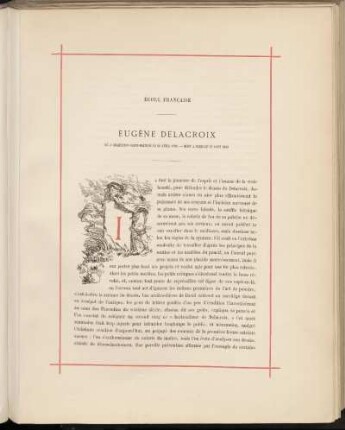 Eugène Delacroix. Né a Chareton-Saint-Maurice le 26 avril 1799. - Mort a Paris le 13 aout 1863