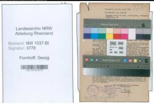 Entnazifizierung Georg Fornhoff , geb. 04.11.1911 (Bautechniker)