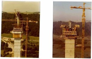 Kochertalbrücke, km 679,942 - 681,070 Gebaut Oktober 1976 - 15.Oktober 1979. Pfeilertisch