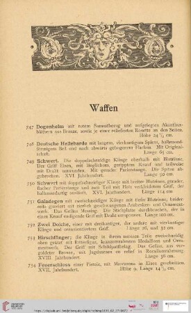 Waffen (Nr. 747-758)
